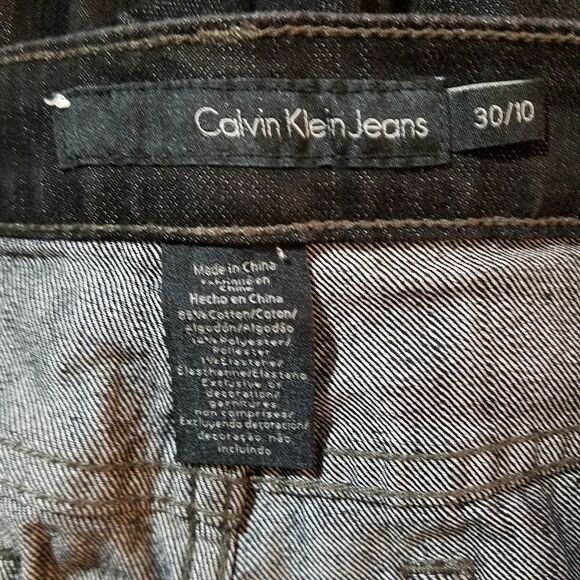 Calvin Klein Jeans Women's Size 10 Black Bootleg Denim (34x29) - Picture 4 of 4